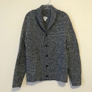 Blue cardigan sweater